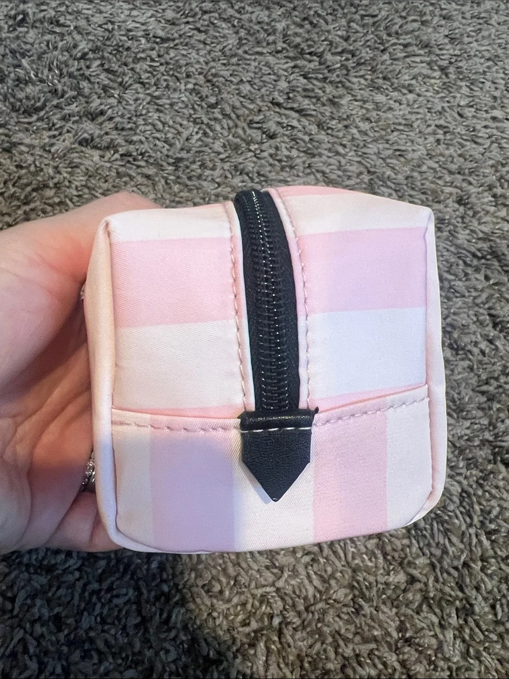 Polyester cosmetic pouch, Victoria's Secret Heritage Stripe